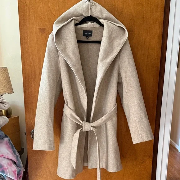 Love Tree Beige Hooded Jacket - Picture 1 of 3